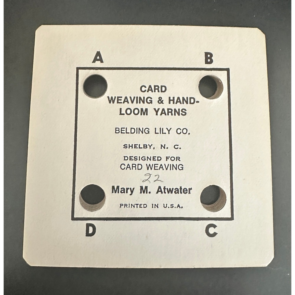 Vintage Mary M Atwater Card Weaving Tablets Belding Lily Co Set of 9 USA Made